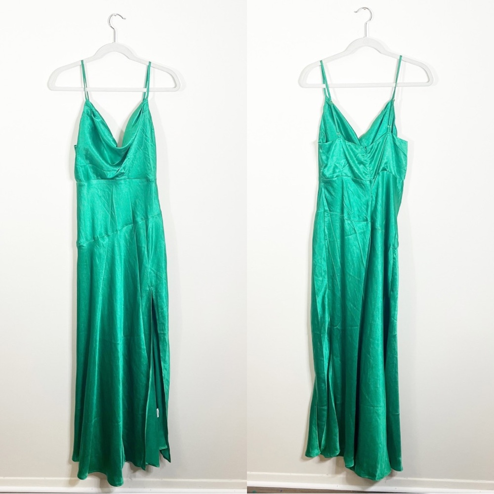 NWT Runaway The Label Leah Maxi Dress Emerald Green Large - Picture 2 of 7